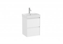 Roca Ona Unik Compact 450mm Basin & Matt White Unit (2 Drawers)