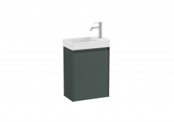 Roca Ona Unik Compact 450mm Right Hand Basin & Matt Green Unit (1 Door)