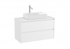 Roca Ona Unik 1000mm Matt White Unit & Countertop (2 Drawers)