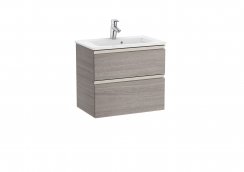 Roca The Gap Compact City Oak 600mm 2 Drawer Vanity Unit with Basin