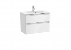 Roca The Gap Compact Gloss White 700mm 2 Drawer Vanity Unit with Basin