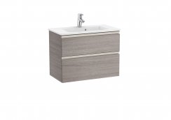 Roca The Gap Compact City Oak 700mm 2 Drawer Vanity Unit with Basin