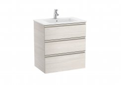 Roca The Gap Nordic Ash 700mm 3 Drawer Vanity Unit with Basin