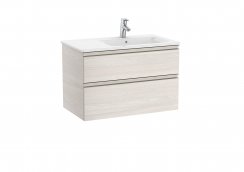 Roca The Gap Nordic Ash 800mm 2 Drawer Vanity Unit with Right Handed Basin