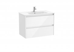 Roca Tenet Glossy White 700 x 460mm 2 Drawer Vanity Unit and Basin