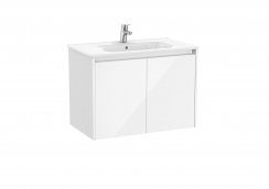 Roca Tenet Glossy White 800 x 460mm 2 Door Vanity Unit and Basin