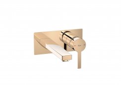 Roca Naia Rose Gold Wall-Mounted Basin Mixer