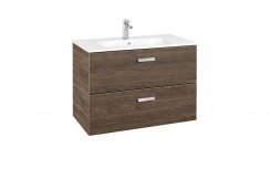 Roca Victoria Basic Unik Cedar 800mm Basin Unit with 2 Drawers