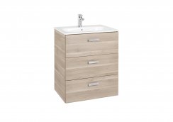 Roca Victoria Basic Unik Birch 600mm Basin Unit with 3 Drawers