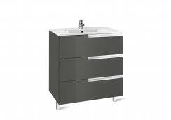 Roca Victoria-N Anthracite Grey 1000mm Unit and Basin with 3 Drawers