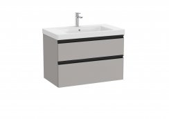 Roca The Gap Matt Grey 800mm 2 Drawer Vanity Unit with Basin