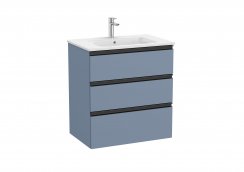 Roca The Gap Matt Blue 700mm 3 Drawer Vanity Unit with Basin