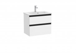 Roca The Gap Compact Matt White 600mm 2 Drawer Vanity Unit with Basin