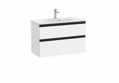 Roca The Gap Compact Matt White 800mm 2 Drawer Vanity Unit with Basin