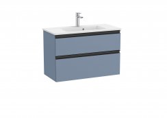 Roca The Gap Compact Matt Blue 800mm 2 Drawer Vanity Unit with Basin