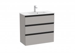 Roca The Gap Compact Matt Grey 800mm 3 Drawer Vanity Unit with Basin