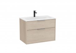 Roca Optica 800mm Light Ash Vanity Unit with 2 Drawers & Stonex Basin