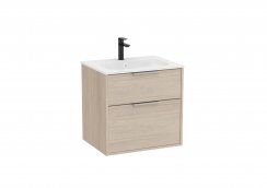 Roca Optica 600mm Light Ash Vanity Unit with 2 Drawers & Stonex Basin