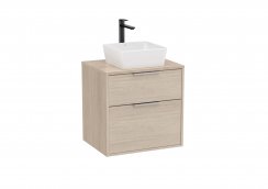 Roca Optica 600mm Light Ash Vanity Unit with 2 Drawers & Matching Countertop