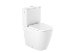 Roca Ona Compact Close Coupled Back-to-Wall Rimless Toilet - White