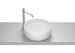Roca Terra 390mm Round Countertop Basin - Matt White
