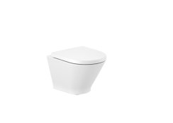 Roca The Gap Round Compact Rimless Wall-Hung Toilet - White
