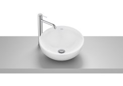 Roca Bol 380mm Round 0 Taphole Countertop Basin - White