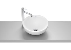 Roca Bol 380mm Round 0 Taphole Countertop Basin - Matt White