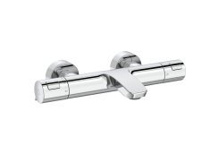 Roca T-500 Wall-Mounted Thermostatic Bath/Shower Mixer - Chrome