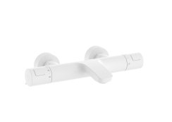 Roca T-500 Wall-Mounted Thermostatic Bath/Shower Mixer - Matt White