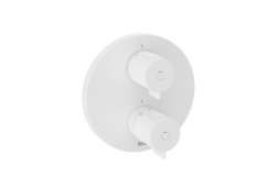 Roca T-500 Thermostatic Bath/Shower Mixer with Automatic Diverter (2 Ways) - Matt White