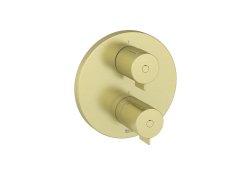 Roca T-500 Thermostatic Bath/Shower Mixer with Automatic Diverter (2 Ways) - Brushed Brass