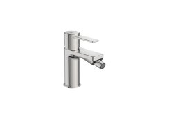 Roca Targa Smooth Body Bidet Mixer with Flexible Hoses - Stainless Steel 