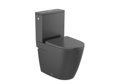 Roca Ona Compact Close Coupled Back-to-Wall Rimless Toilet - Matt Black