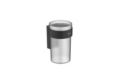 Roca Victoria Wall-Mounted Glass Tumbler - Matt Black
