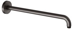 Keuco 450mm Wall-Mounted Shower Arm with Round Rosette - Brushed Titanblack