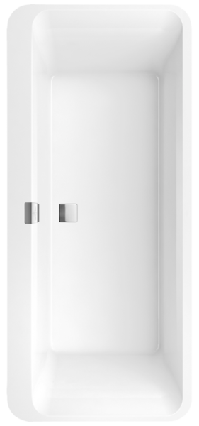 Villeroy & Boch Squaro Edge 12 1800 x 800mm Oval Double Ended Bath - Stone White
