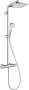 Hansgrohe Crometta E Showerpipe 240 1jet Ecosmart with Thermostatic Shower Mixer - Chrome