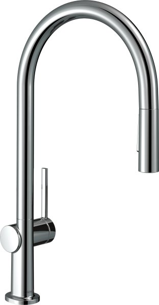 Hansgrohe Talis M54 Single Lever Kitchen Mixer 210 Ecosmart with Pull-Out Spray, 2 Spray Modes - Chrome