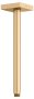 Keuco 300mm Ceiling Mounted Shower Arm with Square Rosette - Brushed Brass