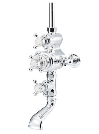 St James Traditional Exposed Thermostatic Shower Valve Bath