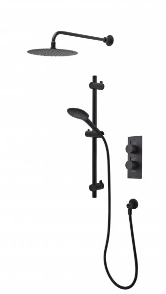 Tavistock Merit Dual Function Diverter Concealed Shower System - Black