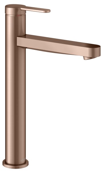 Keuco IXMO Single Lever Basin Mixer 213 (Flat Round Rosette) - Brushed Red Gold