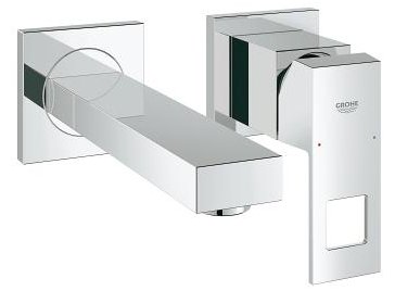 Grohe Eurocube Wall Mounted 2-Hole Basin Mixer with Concealed Body 