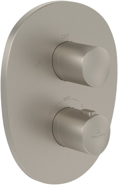 Villeroy & Boch Antao Concealed Two Function Shower Mixer - Matt Brushed Nickel