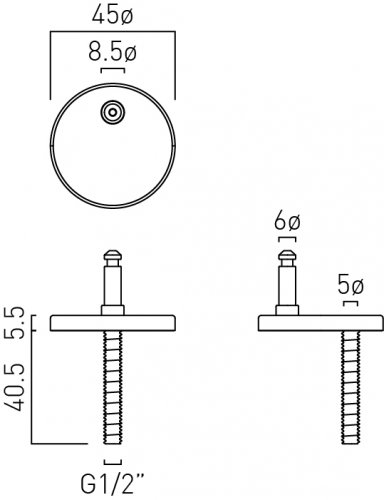 Vado Cameo Toilet Seat Hinge Pack, Spares - Chrome