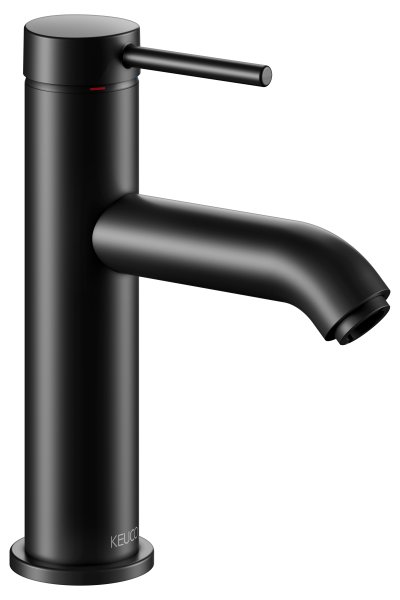 Keuco IXMO Single Lever Basin Mixer 100 (Soft Round Rosette) - Matt Black