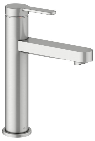 Keuco IXMO Single Lever Mixer 130 (Flat Round Rosette) - Stainless Steel