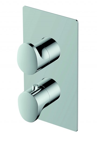 RAK Single Outlet, 2 Handle Thermostatic Concealed Shower Valve - Chrome