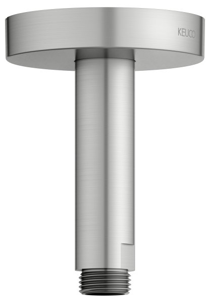 Keuco 100mm Ceiling Mounted Shower Arm with Round Rosette - Stainless Steel